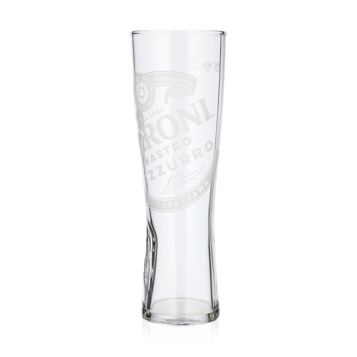 Set of 6 Peroni Nastro Azzurro 0.5-liter glasses – Signature Relief tumbler, calibrated – View 5