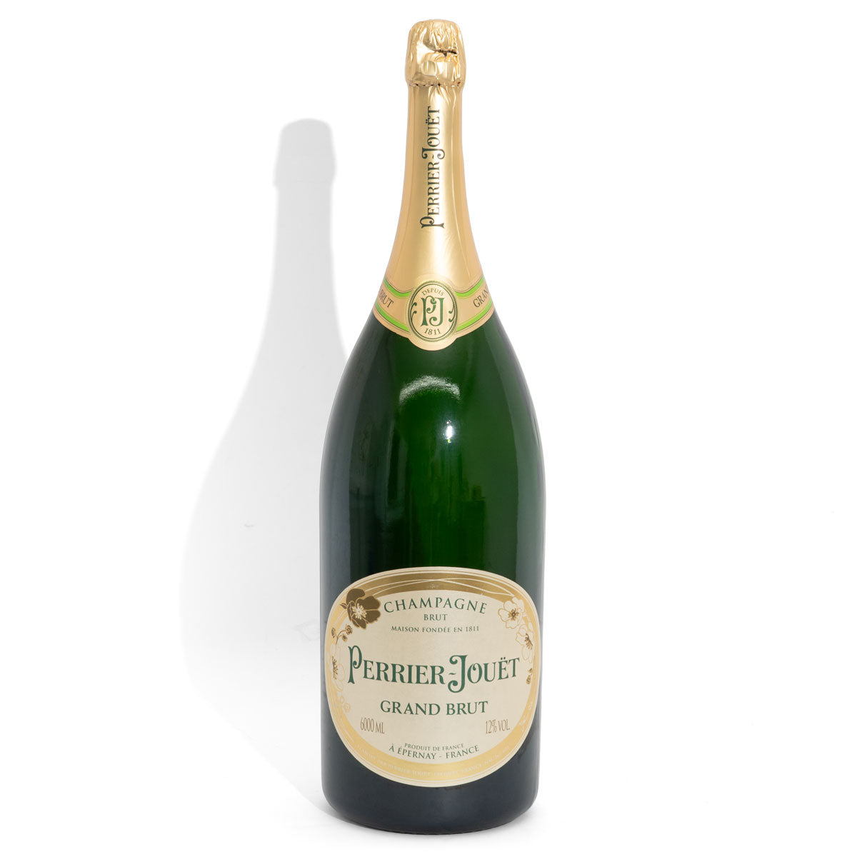 Perrier Jouet Champagne EMPTY decorative bottle Show bottle 6l "Grand Brut" Empty bottle