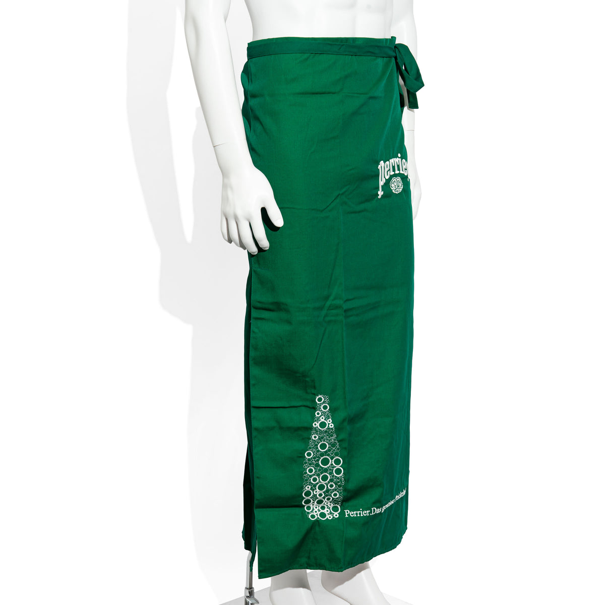 Perrier Water Glass Bistro Apron, Green, Blended Fabric Apron – View 2