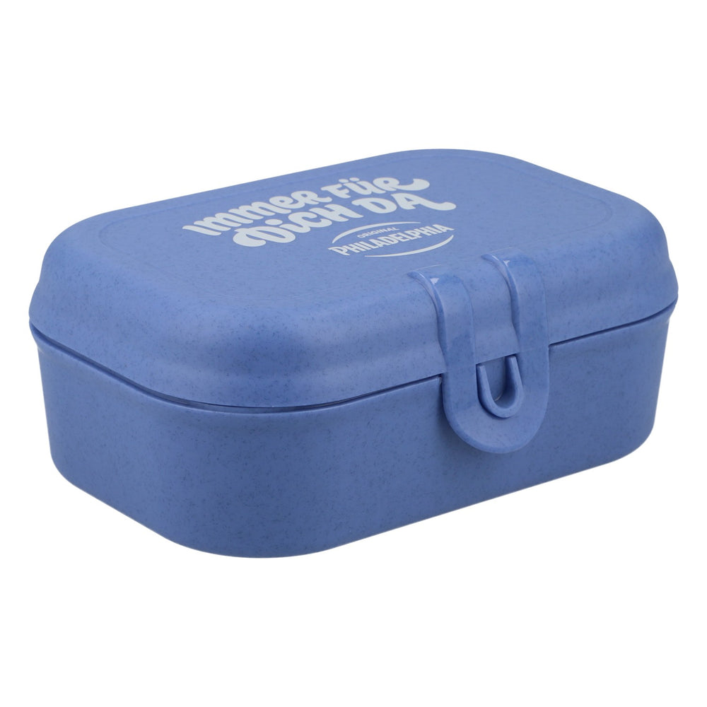 Philadelphia Koziol Lunchbox Bread Box Container, Blue, "ALWAYS THERE FOR YOU," Plastic