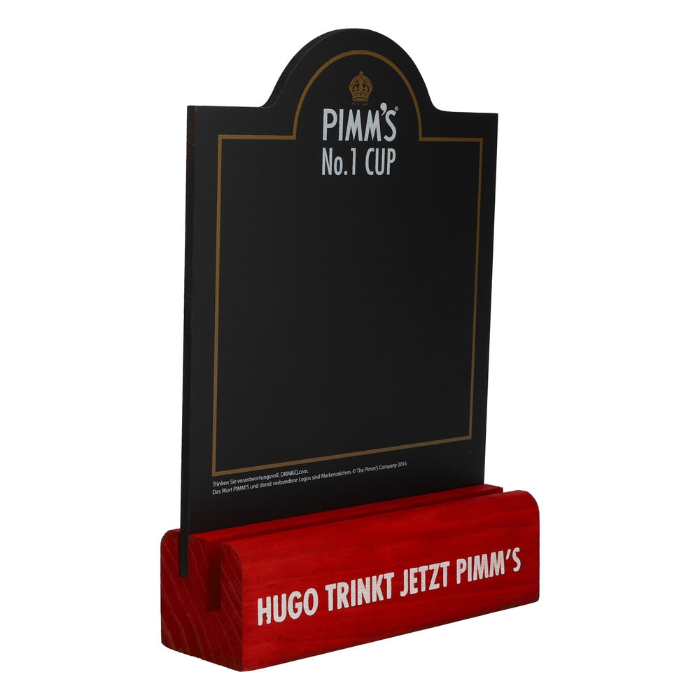 Pimm's liqueur table display Menu card holder Chalkboard Now Pimm's