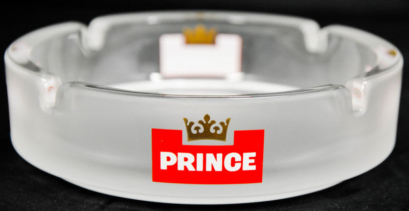 Prince Denmark Glass Ashtray, Round, Satin-Finish, Transparent – View 2