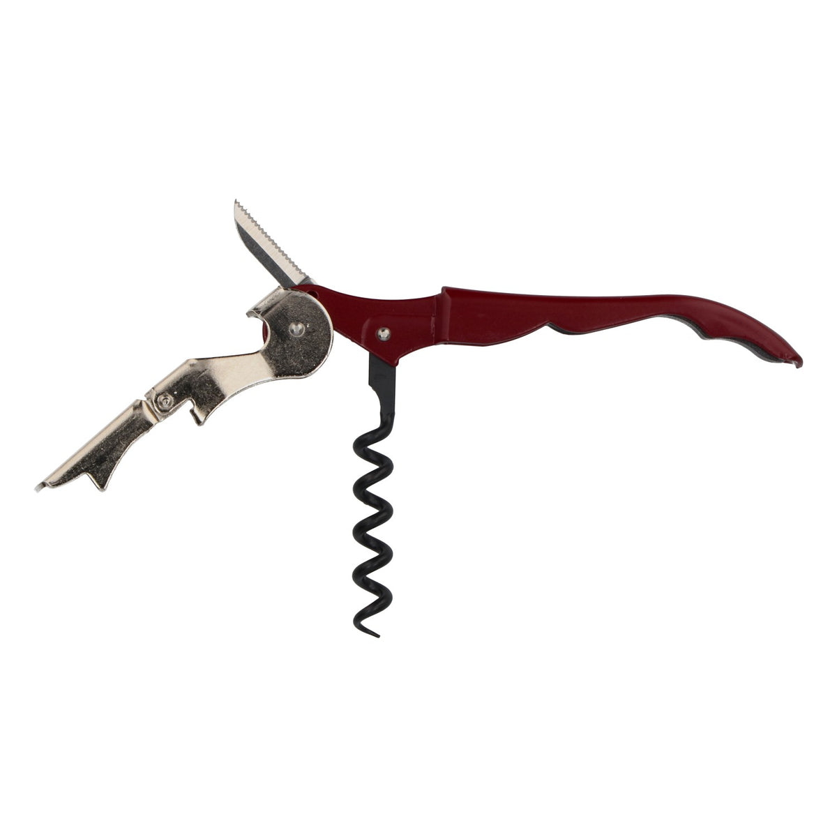 Pulltap's Wine Corkscrew, Bottle Opener, and Waiter's Knife in Wine Red (Escudo Rojo) – View 5