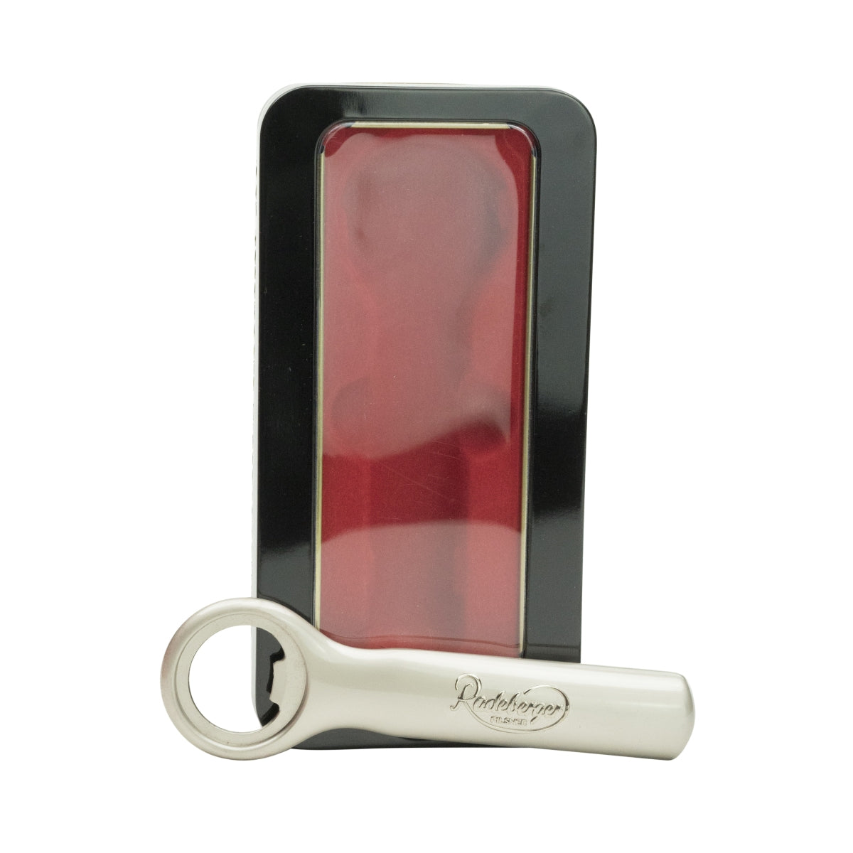 Radeberger Beer Bottle Opener Cap Lifter Lever Opener in Tin Box – View 3