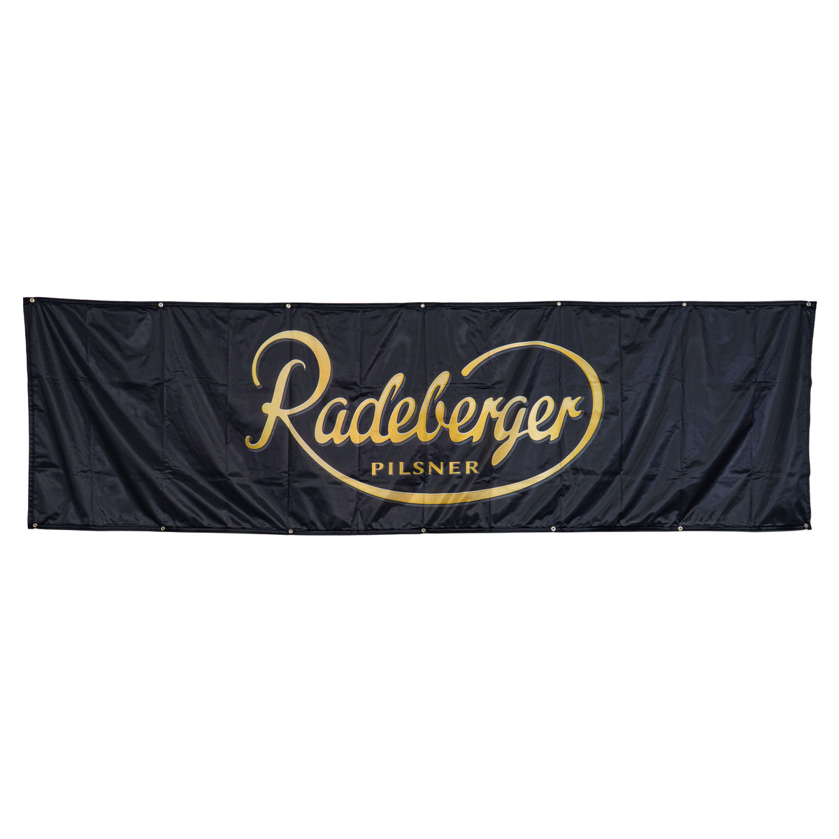 Radeberger Beer Glass Banner, 300x82 cm, Black Polyester Flag