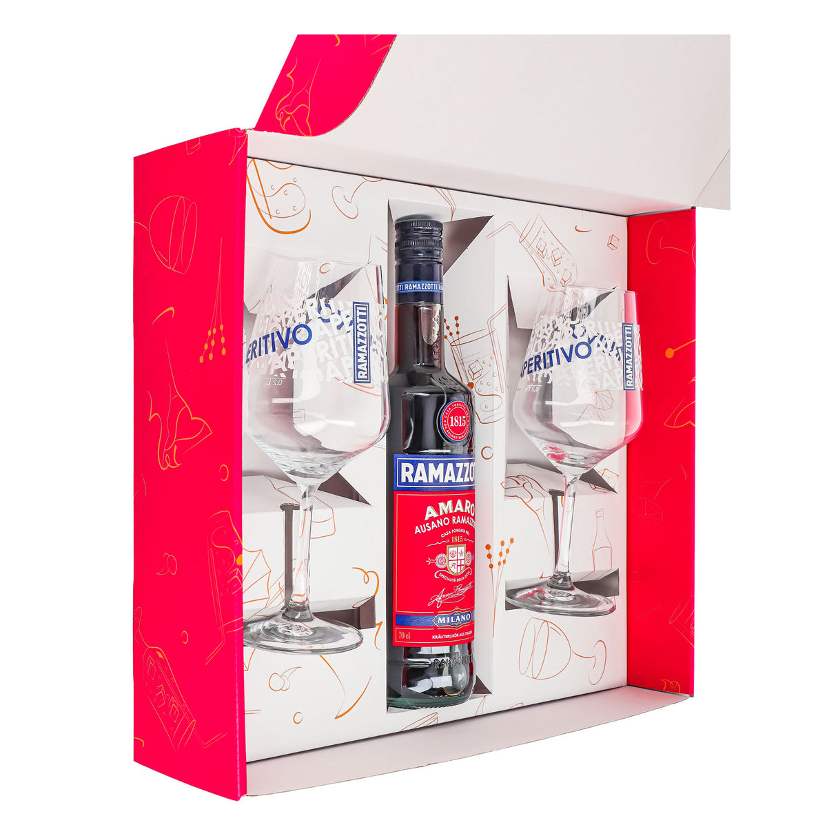 Ramazzotti Liqueur Gift Set 0.7l 30% + Balloon Glass I Pink – View 5