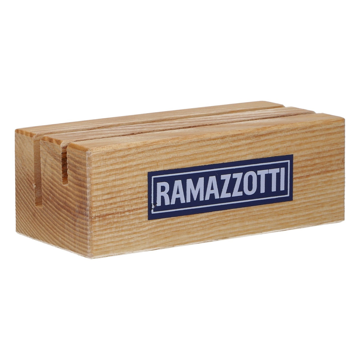 Ramazzotti Liqueur Card Holder Table Display, New, Wood, Beige