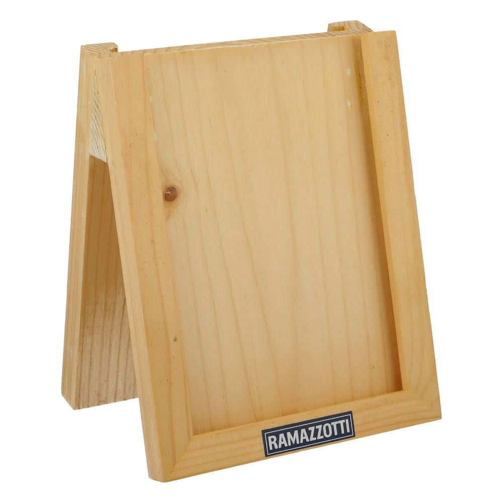 Ramazzotti liqueur table display, wood Menu card holder, brown