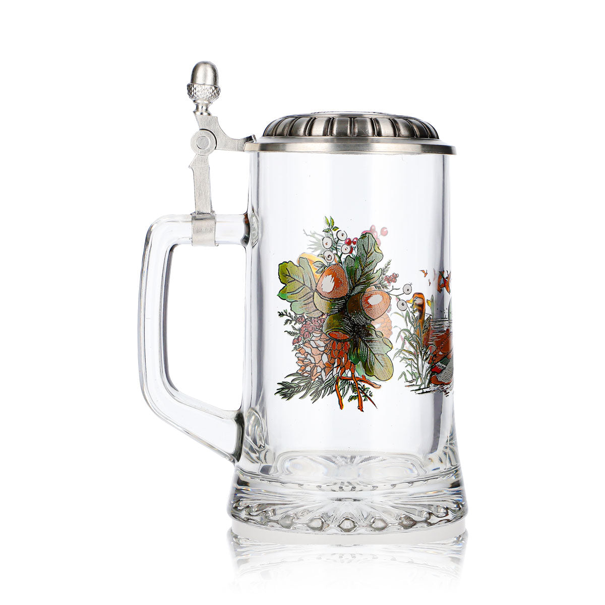 Rastal Beer Glass 0.5-Liter Jug with Pewter Lid, Ducks – View 3