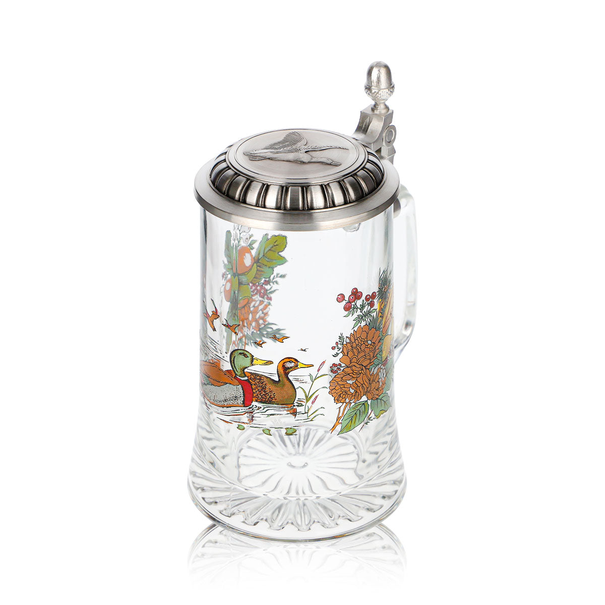 Rastal Beer Glass 0.5-Liter Jug with Pewter Lid, Ducks – View 6