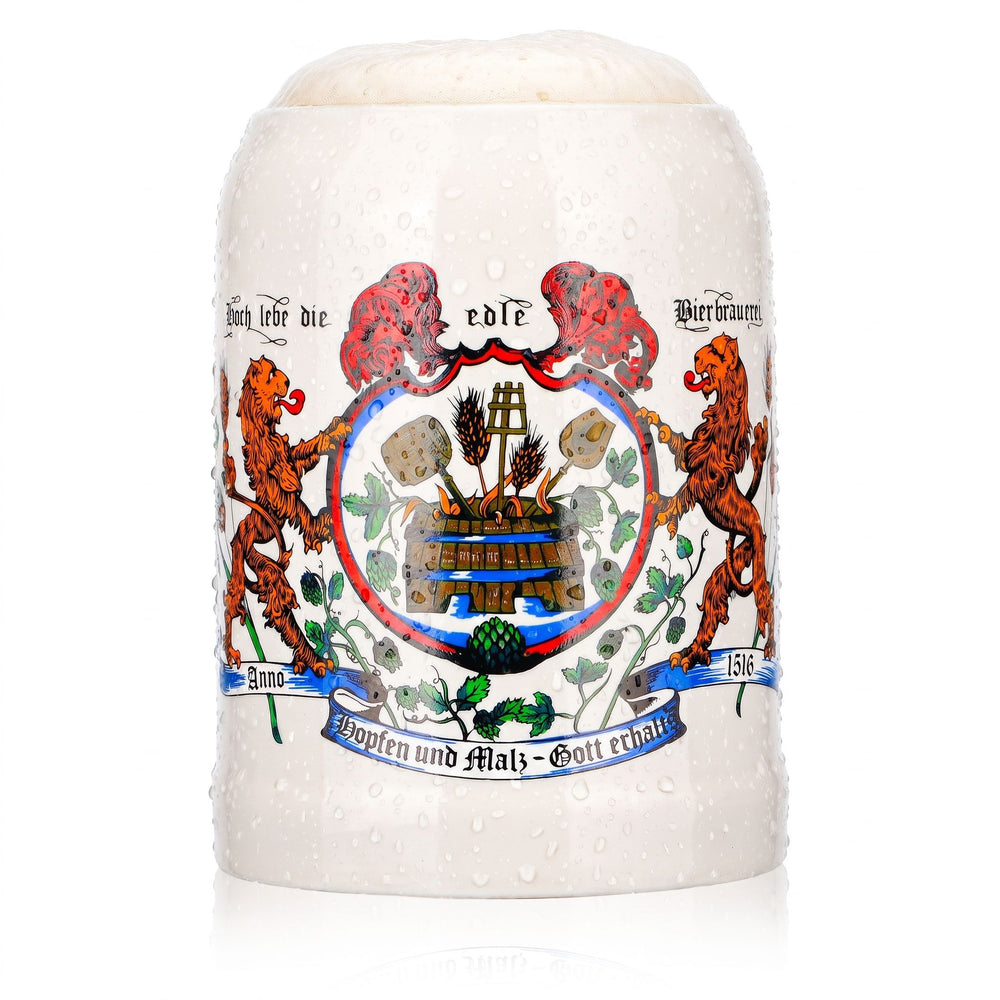 Rastal Beer Glass 0.5 L Clay Mug "Hops and Malt" - "God Bless the Clay"