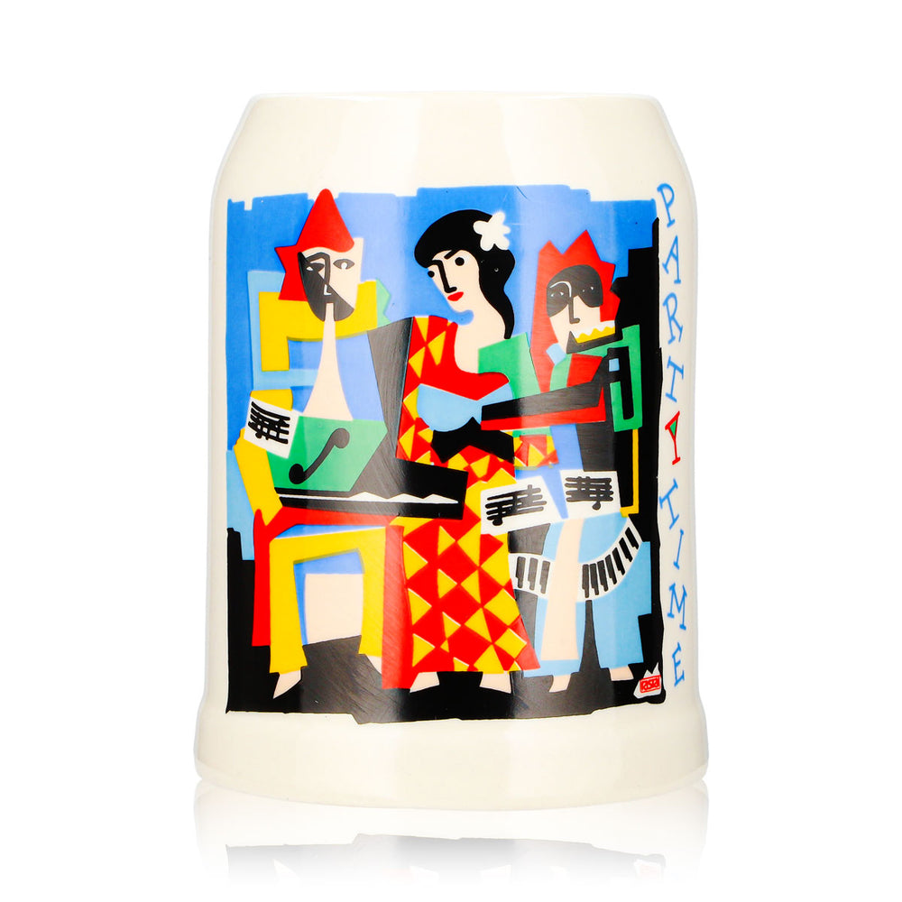 Rastal Beer Glass 0.5 L Clay Mug "Partytime" Multicolored Clay