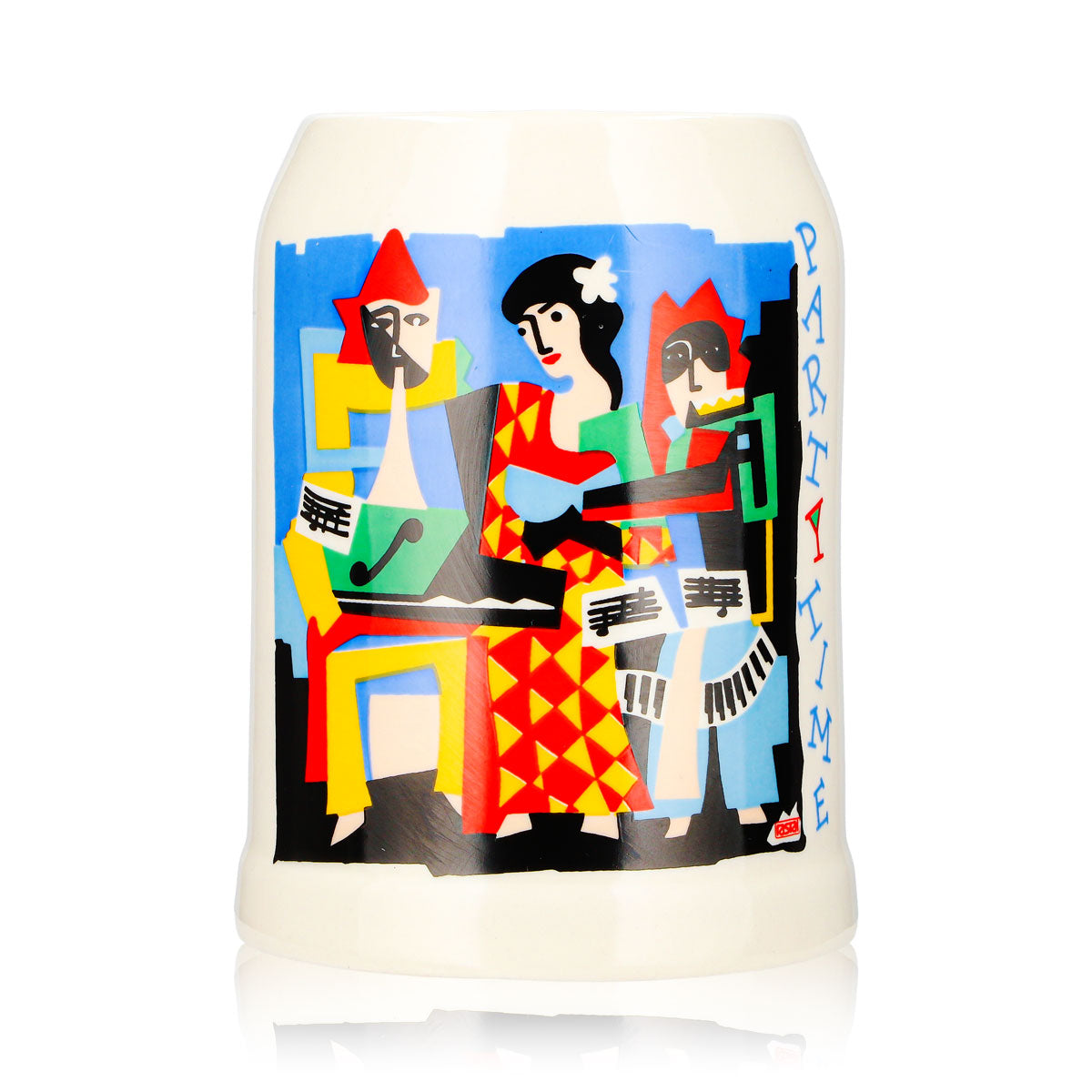 Rastal Beer Glass 0.5 L Clay Mug "Partytime" Multicolored Clay