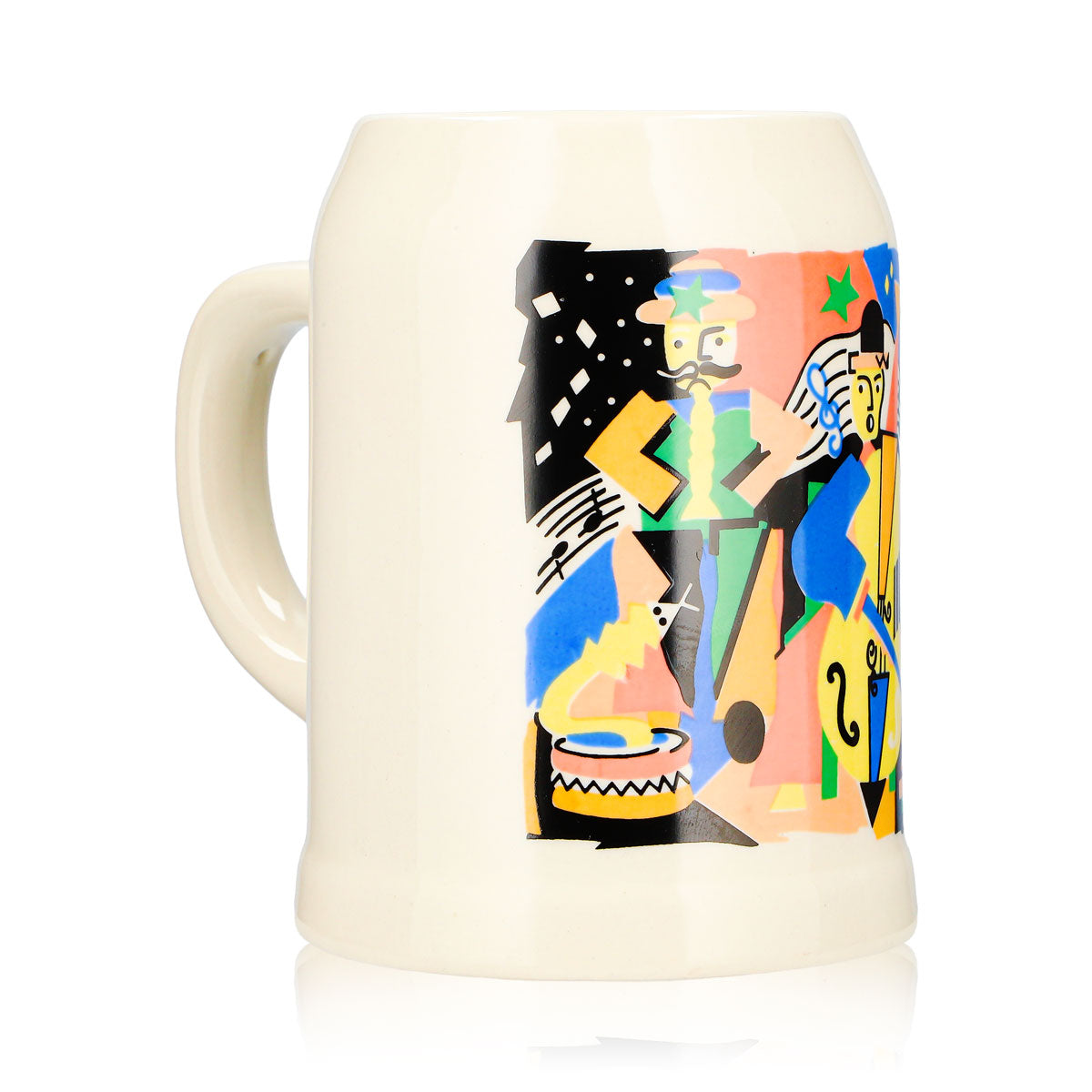 Rastal Beer Glass 0.5 L Clay Mug "Partytime" Orange/Yellow Clay – View 2