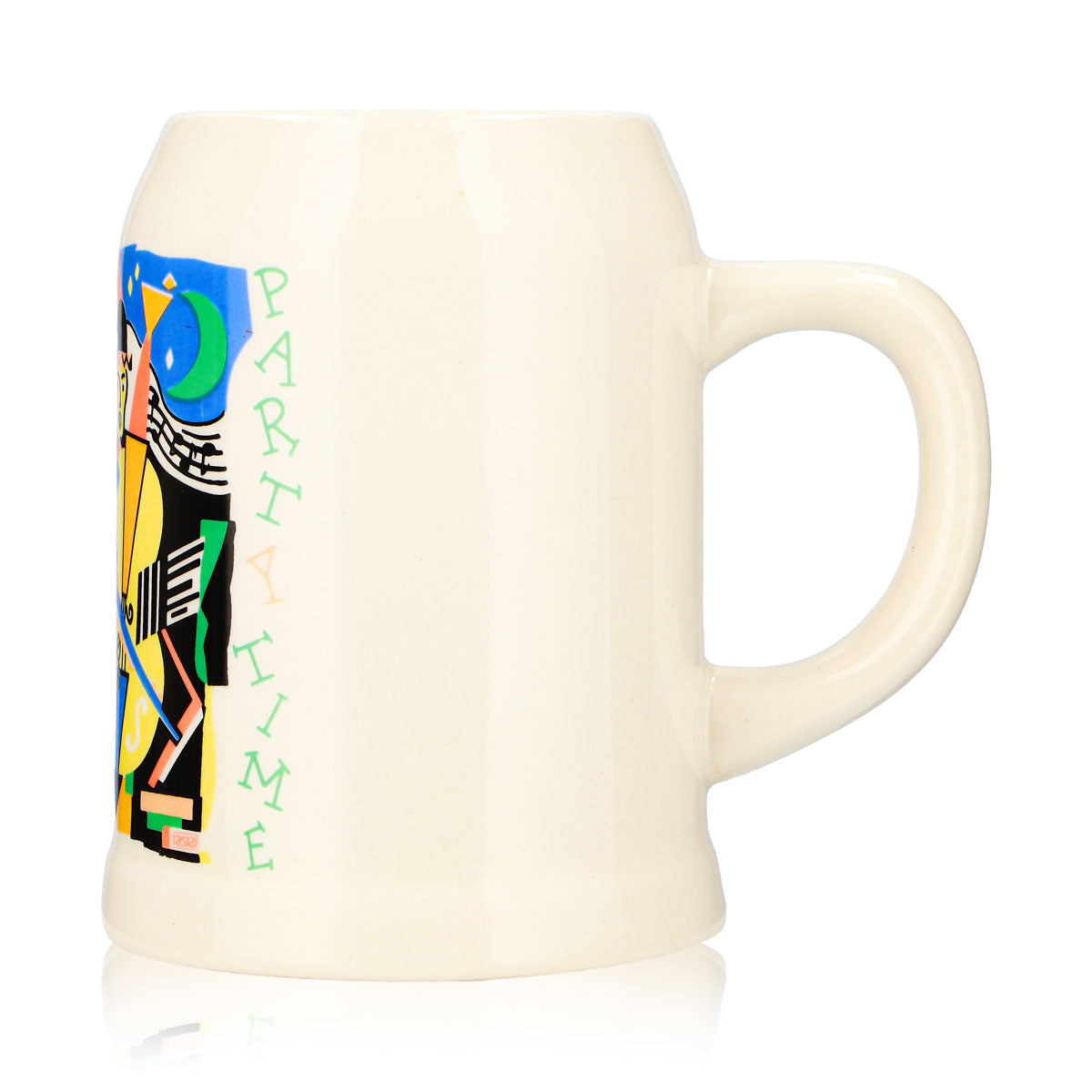 Rastal Beer Glass 0.5 L Clay Mug "Partytime" Orange/Yellow Clay – View 5