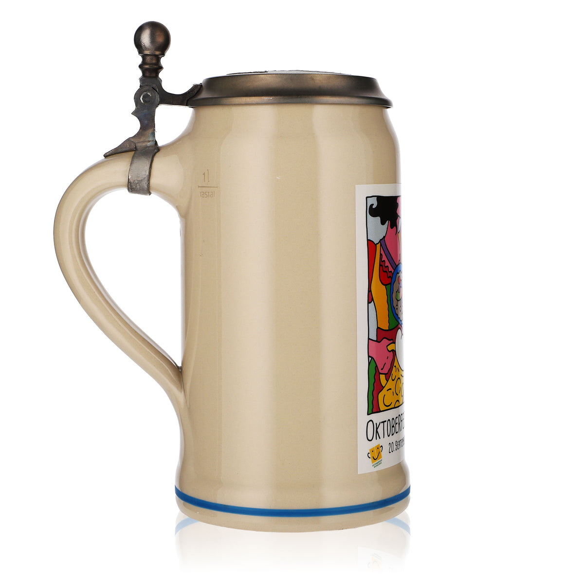 Rastal Beer Glass 1.0l Clay Jug Stoneware Oktoberfest Munich 2014 Rastal – View 3