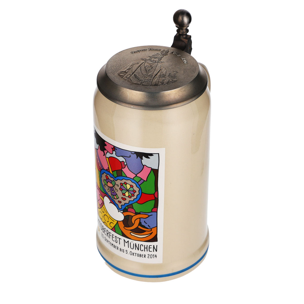 Rastal Beer Glass 1.0l Clay Jug Stoneware Oktoberfest Munich 2014 Rastal – View 5