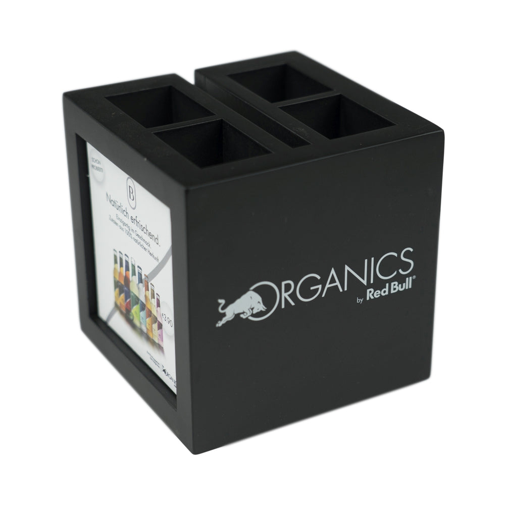 Red Bull table display cutlery holder menu card holder Organics Gastro Pub
