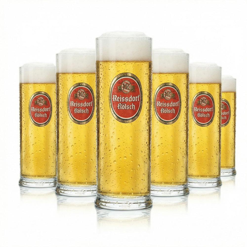 Reissdorf Kölsch Glass 0.2l Bar Set of 12 – Beer Glass Kölsch Glasses Dishwasher Safe