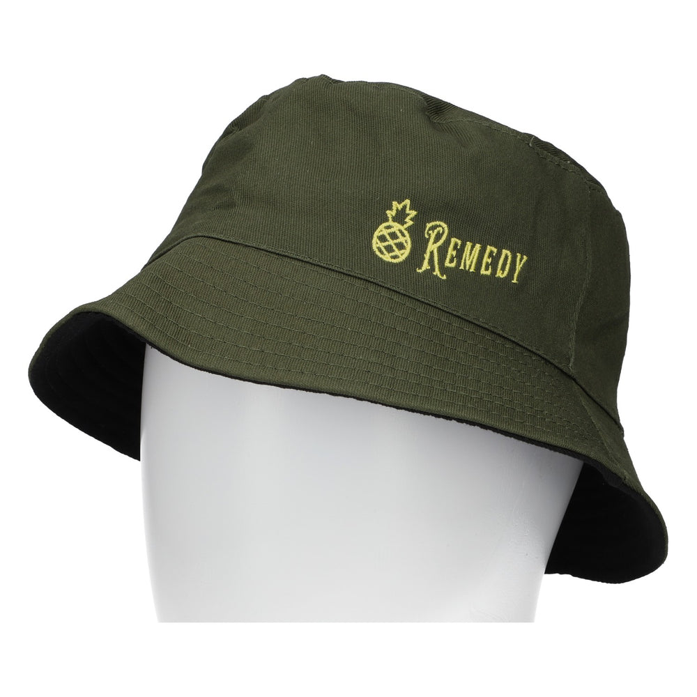 Remedy Rum Fisherman's Hat Reversible Black/Olive Green Unisex One Size