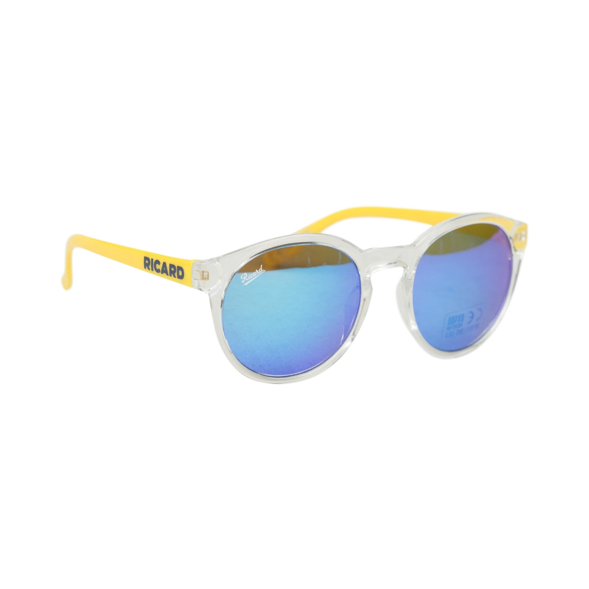 Ricard Pastis Sunglasses Unisex UV400 Retro Glasses Nerd Blue Yellow Glasses – View 3