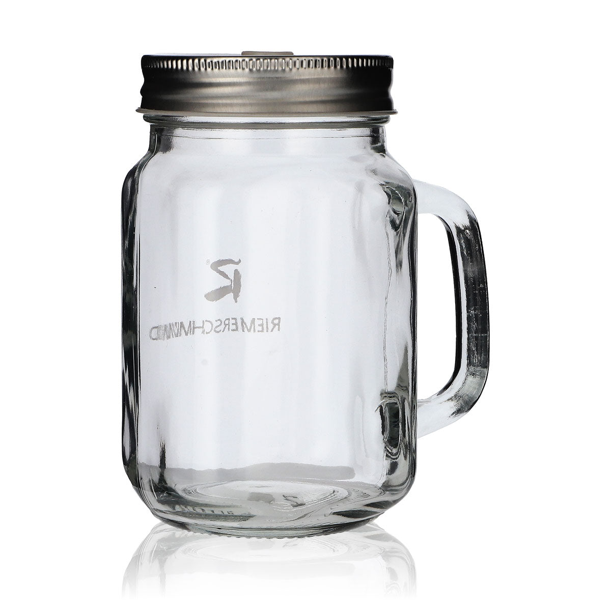 Riemerschmid Henkelkrug Glass 0.49 l Mason Jar Lid Straw Long Drink Cocktail – View 4