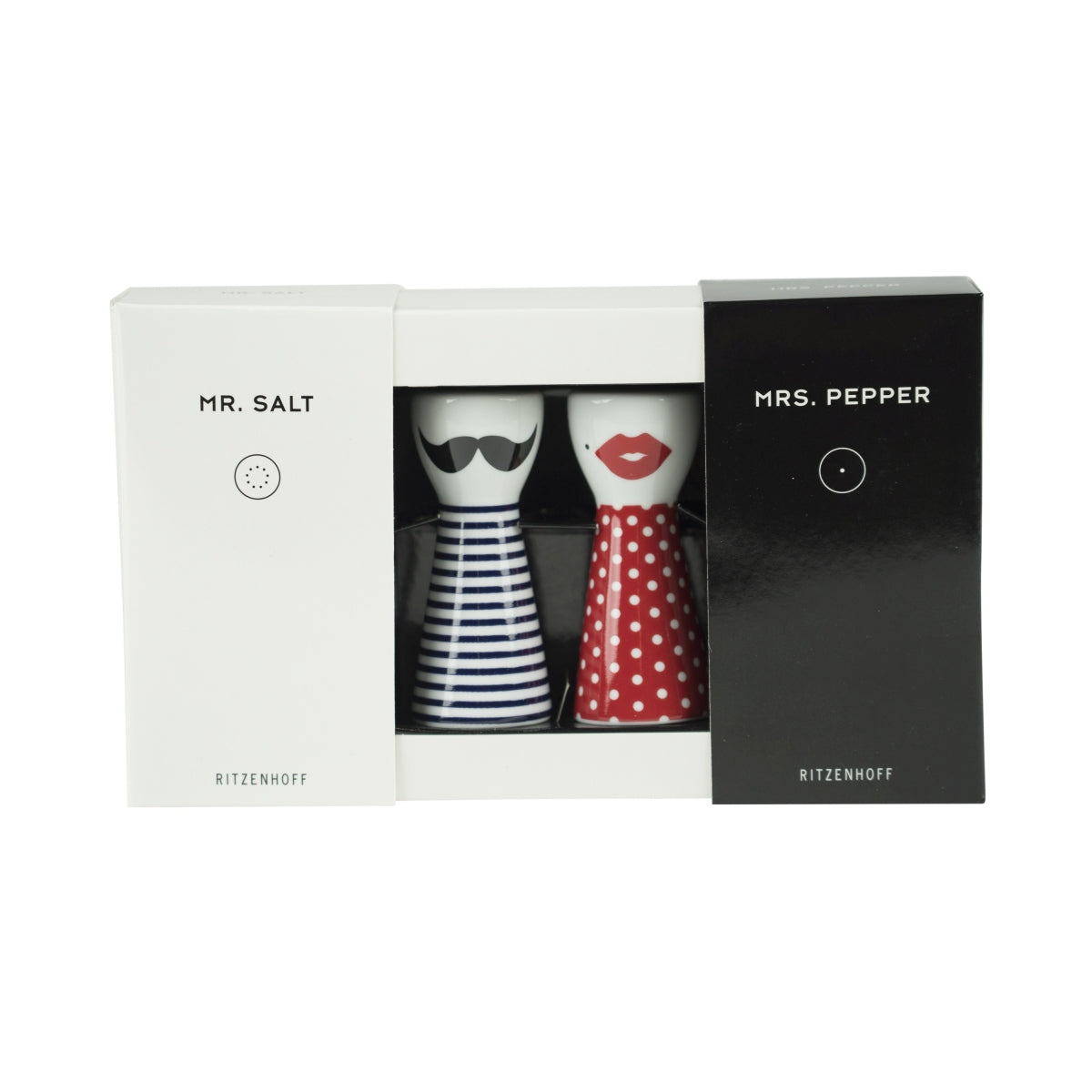 Ritzenhoff Mr. Salt Mrs. Pepper Shaker Salt Pepper Spice Kitchen Pietro Chiera – View 2