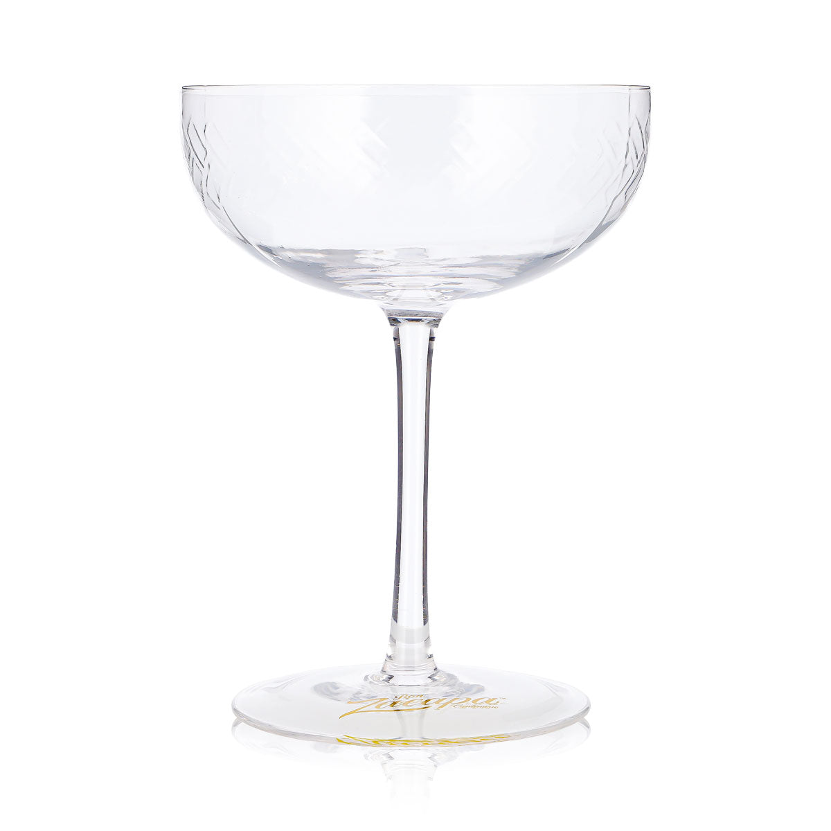 Ron Zacapa Rum Glass, 0.28 L, Goblet-Shaped Designer Glass with Yellow Logo – View 2