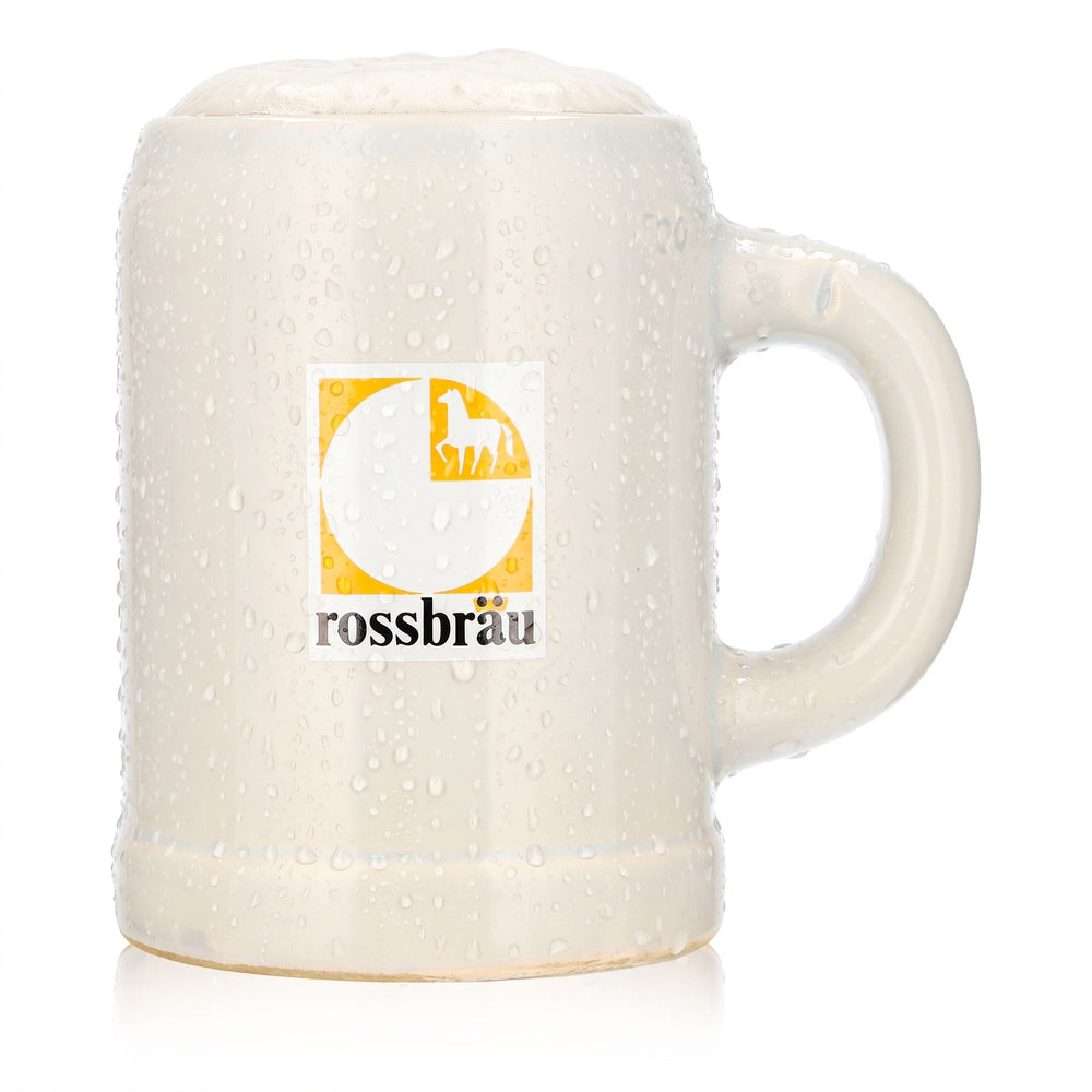 Rossbräu Beer Glass, 0.37 L, Clay Mug, Clay