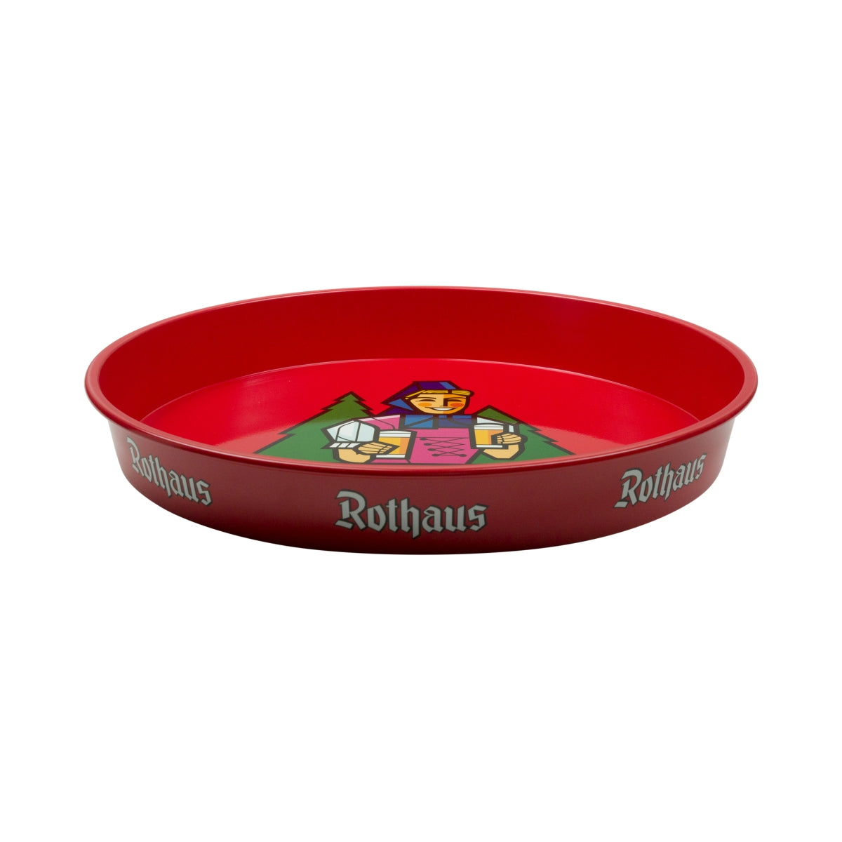 Rothaus Beer Tray Serving Tray Waiter's Tray Red Metal – View 2