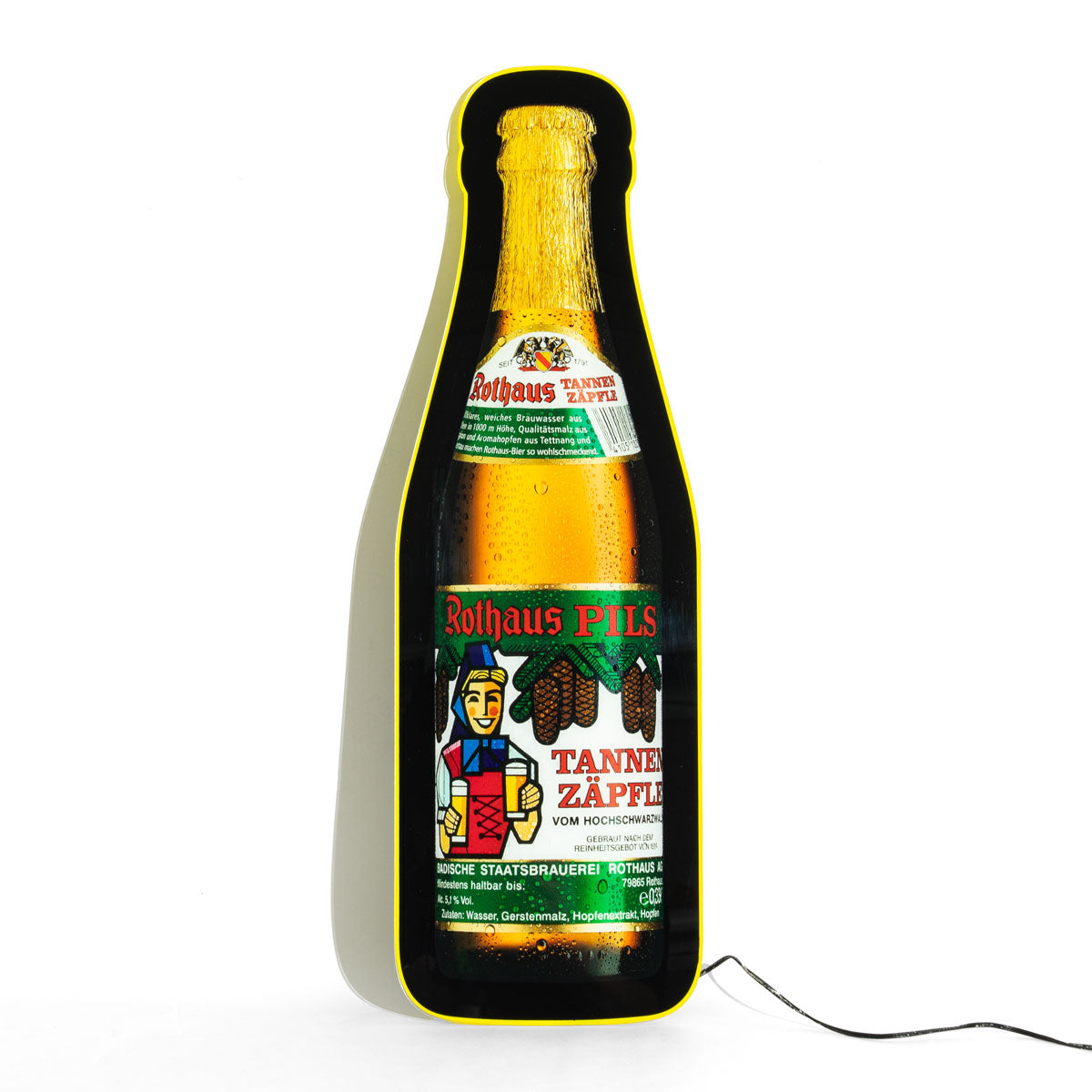 Rothaus illuminated sign Luminated LED Wall Sign Bottle Tannenzäpfle Merchandise – View 4