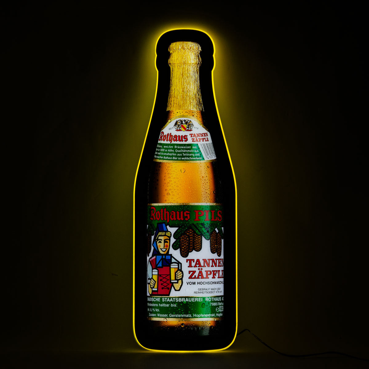 Rothaus illuminated sign Luminated LED Wall Sign Bottle Tannenzäpfle Merchandise – View 5