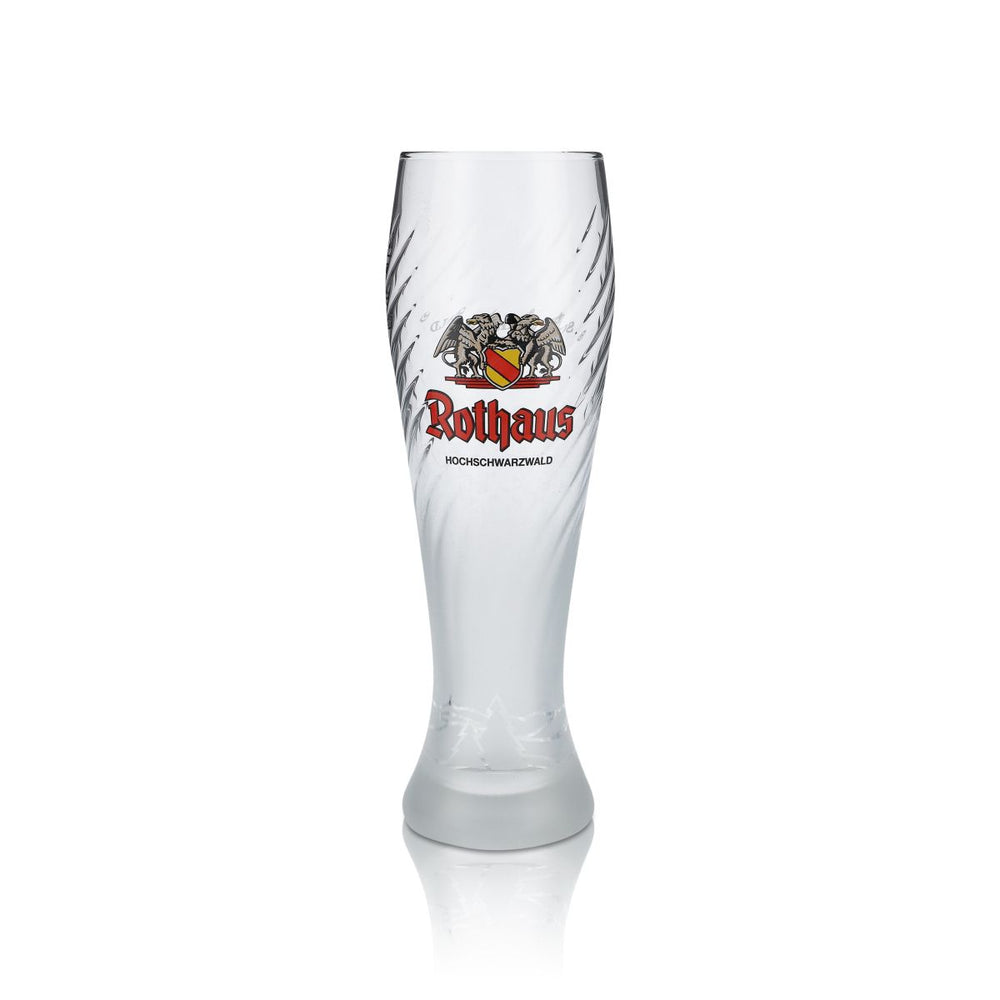 Rothaus wheat beer glass 0.3 l Hefeweizen trophy frosted design glasses