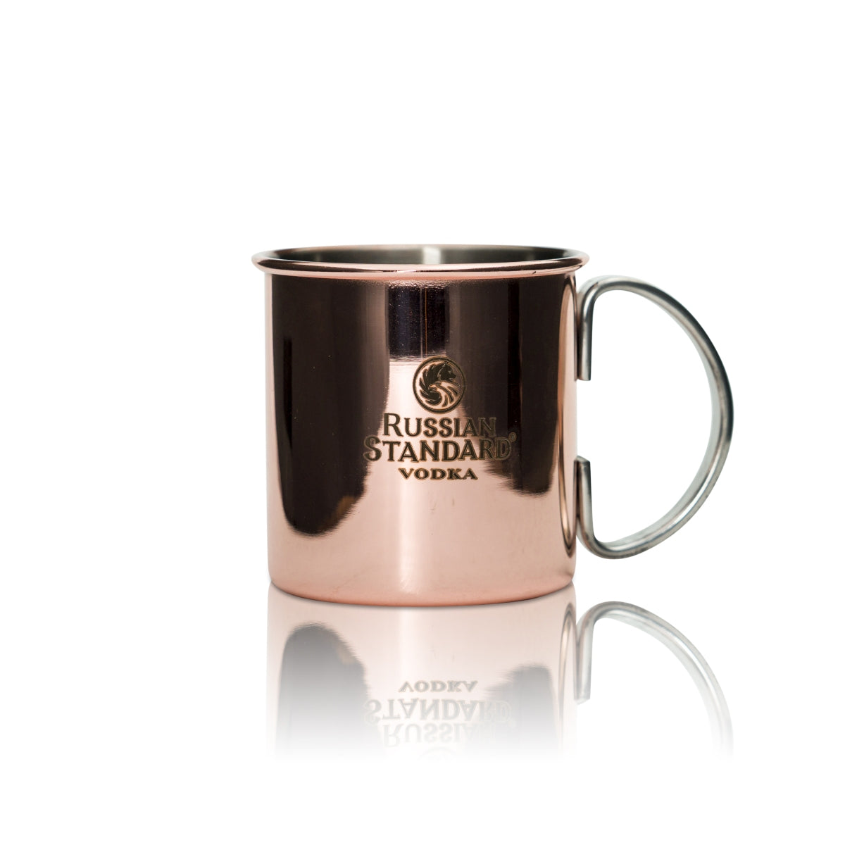 Russian Standard Vodka Copper Mug 0.3L Glass Handle Moscow Mule Cup Mug