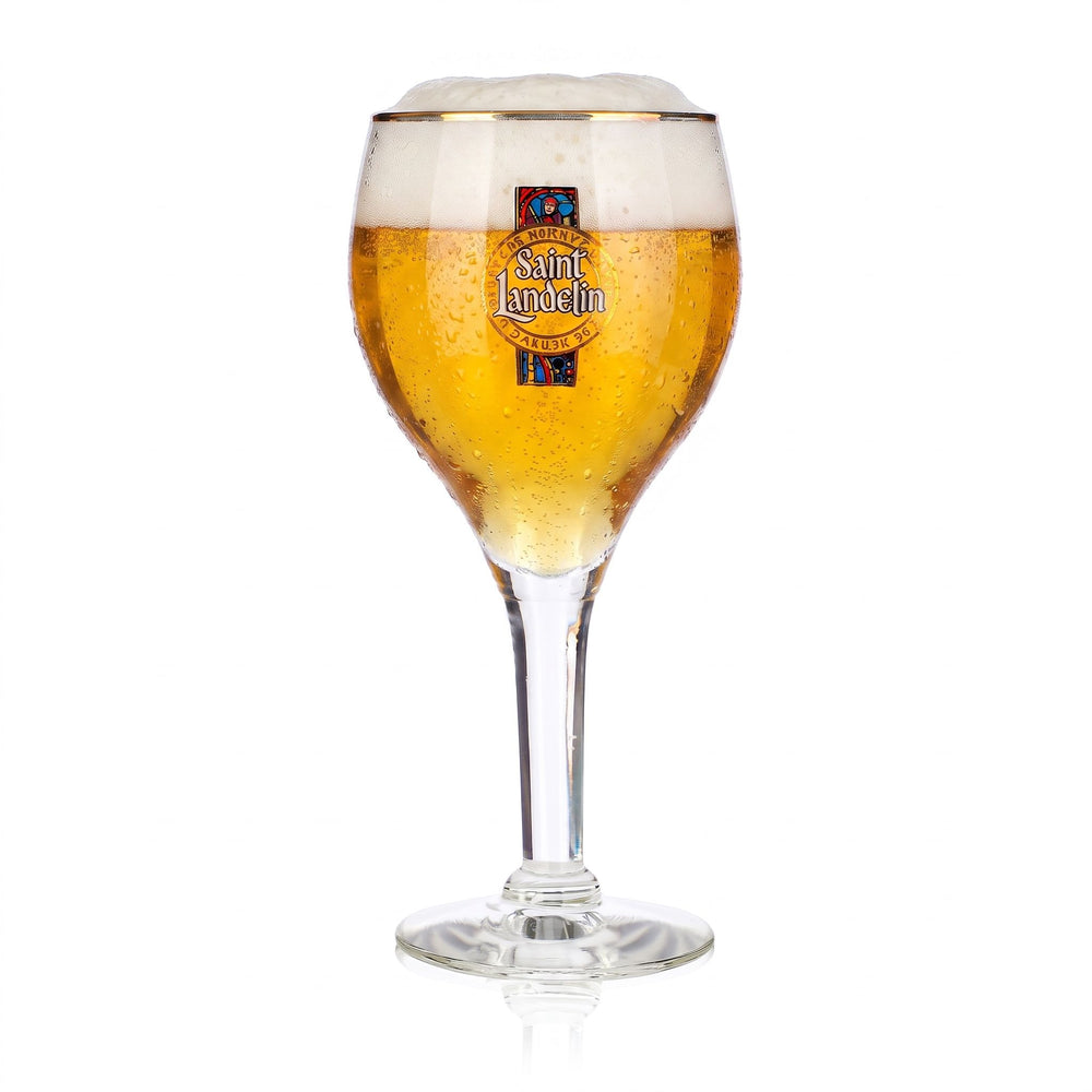 Saint Landelin Beer Glass, 0.25 L, Goblet, Gold Rim
