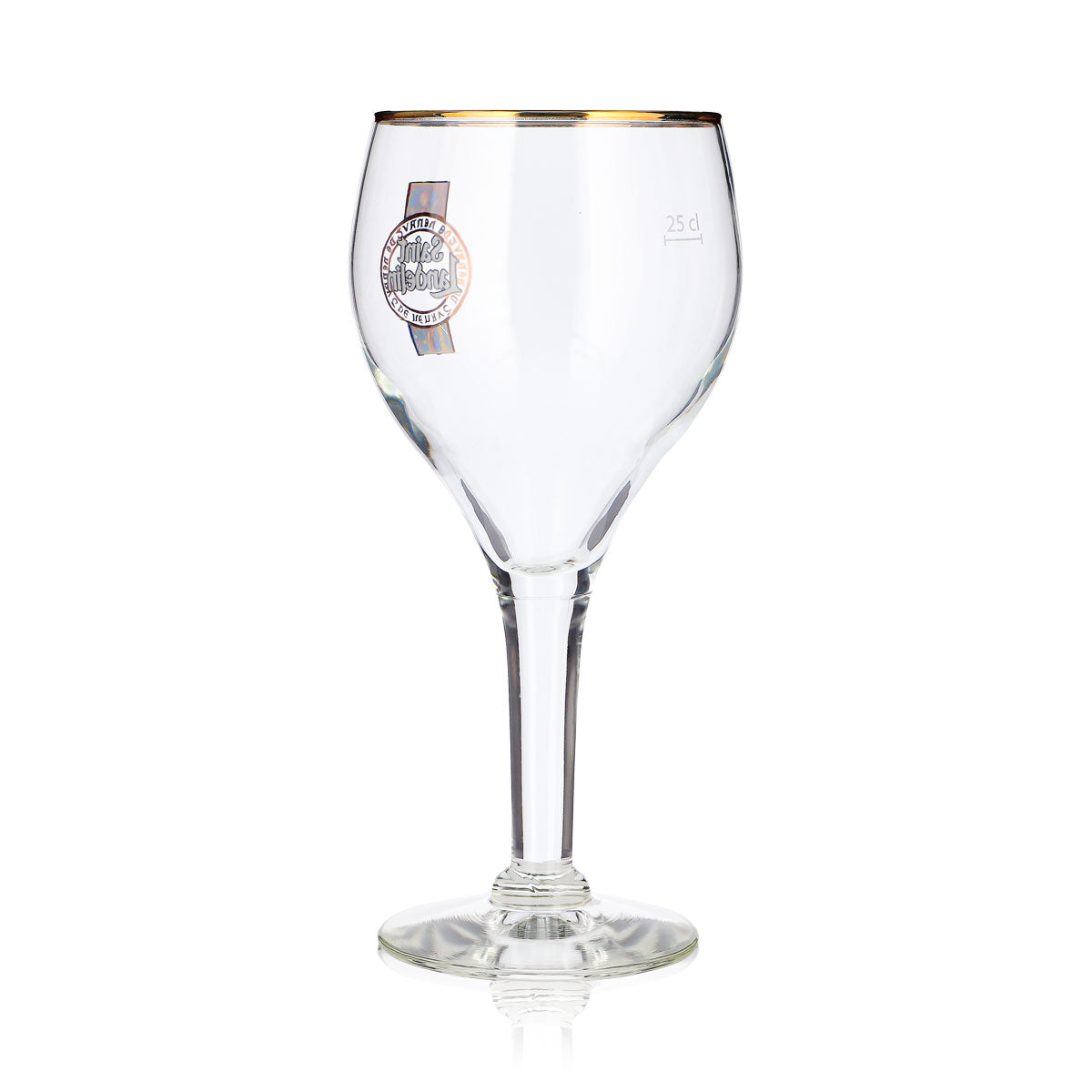 Saint Landelin Beer Glass, 0.25 L, Goblet, Gold Rim – View 4