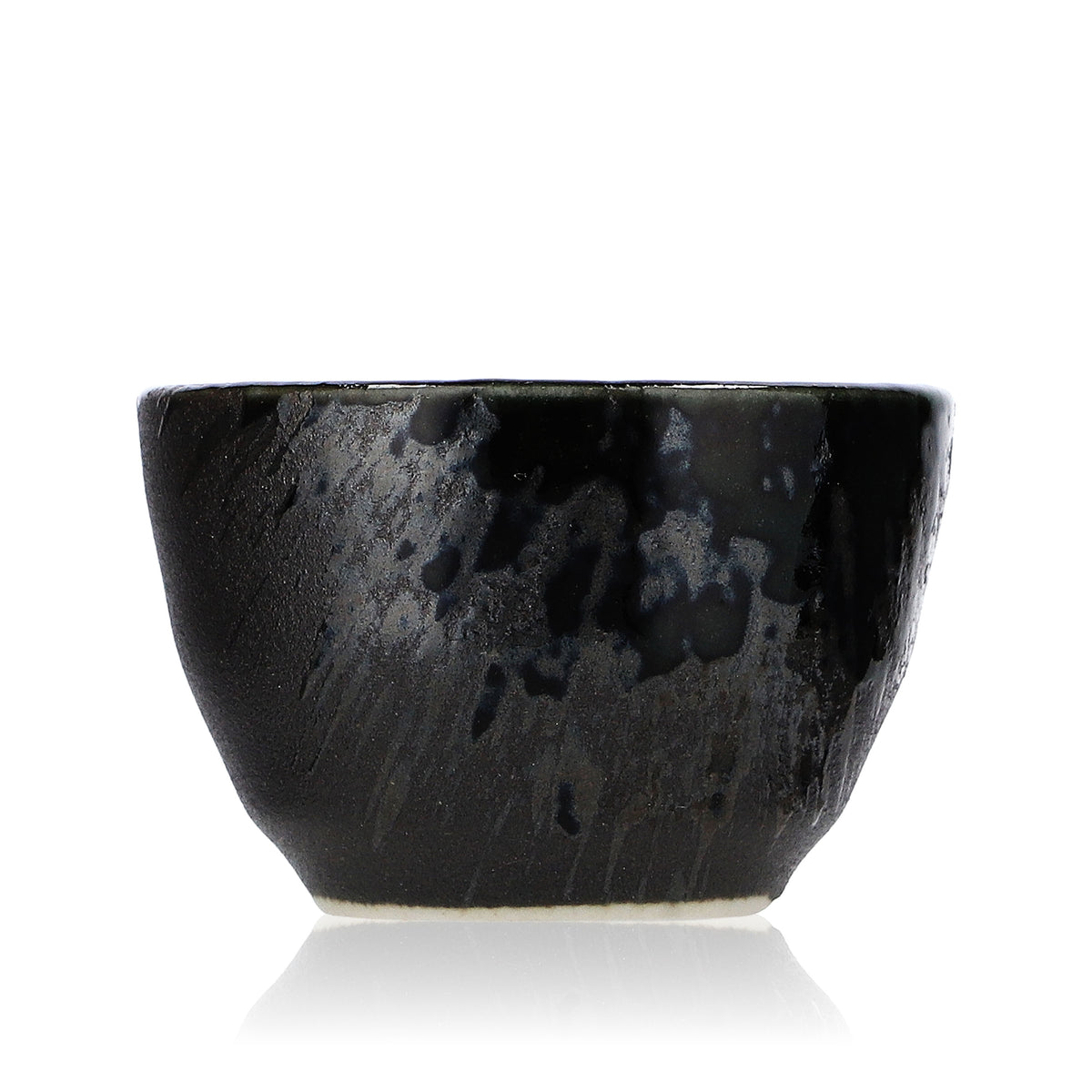 Sake glass 0.03 l shot glass Stamper Short bowl Black ceramic