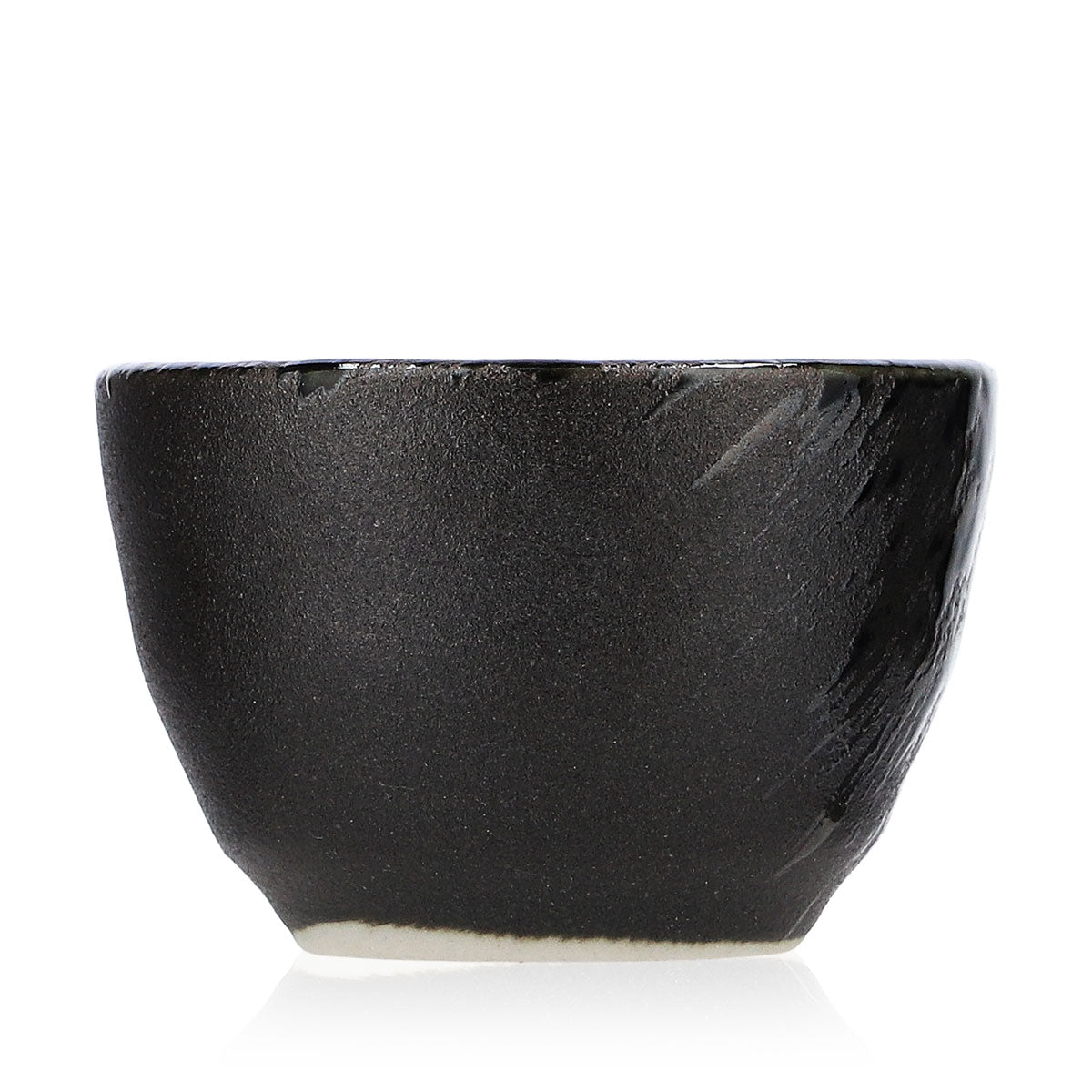 Sake glass 0.03 l shot glass Stamper Short bowl Black ceramic – View 2