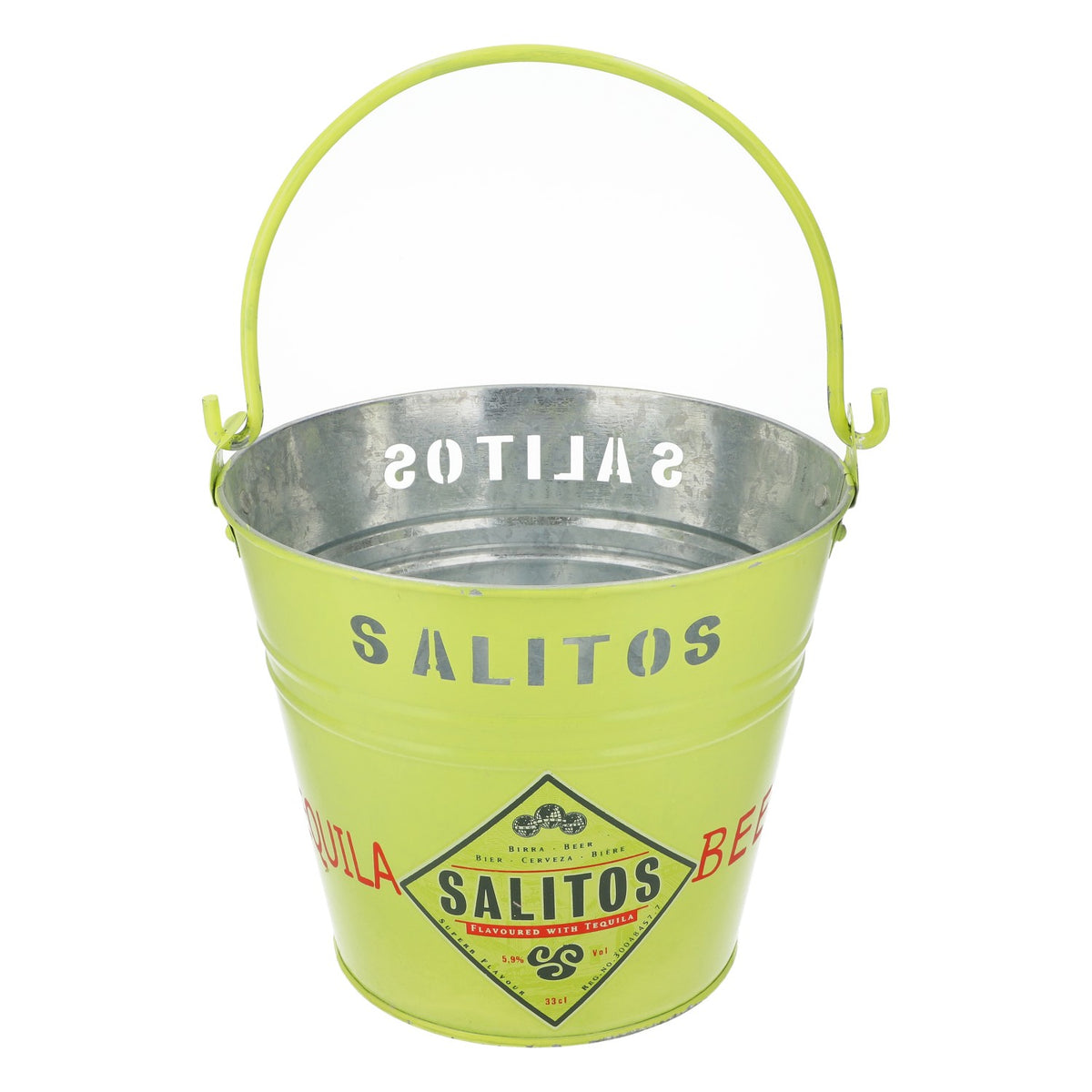 Salitos Beer Ice Bucket Bottle Cooler Bucket Ice Cube Green Yellow 5l "Maxi"