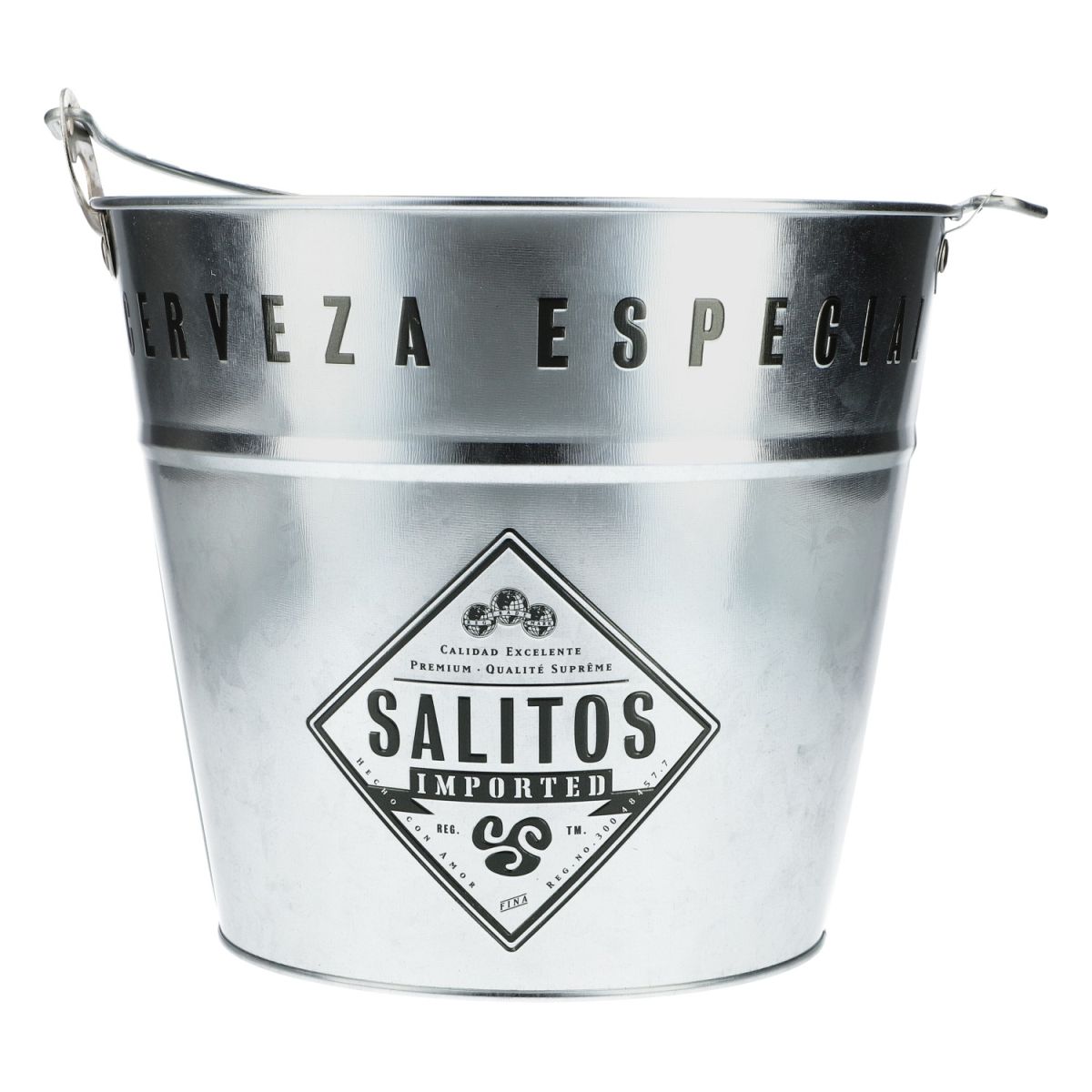 Salitos Metal Bucket Cooler 5L Ice Bucket Ice Cube Container Bar Accessories