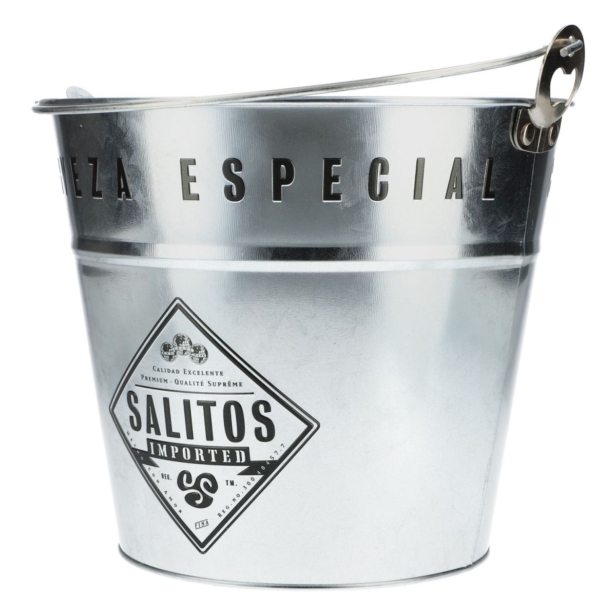 Salitos Metal Bucket Cooler 5L Ice Bucket Ice Cube Container Bar Accessories – View 3