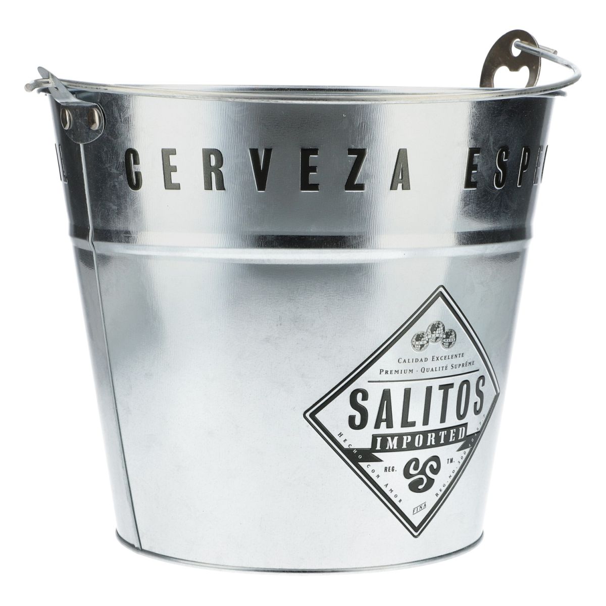 Salitos Metal Bucket Cooler 5L Ice Bucket Ice Cube Container Bar Accessories – View 4