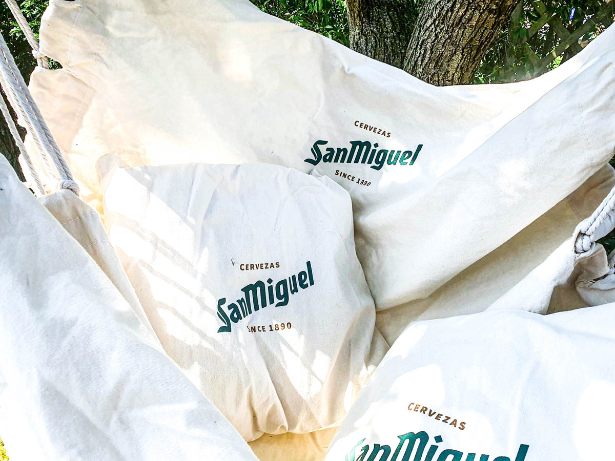 San Miguel Beer Hammock Hanging Chair Hanging Basket with 2 Pillows – View 2