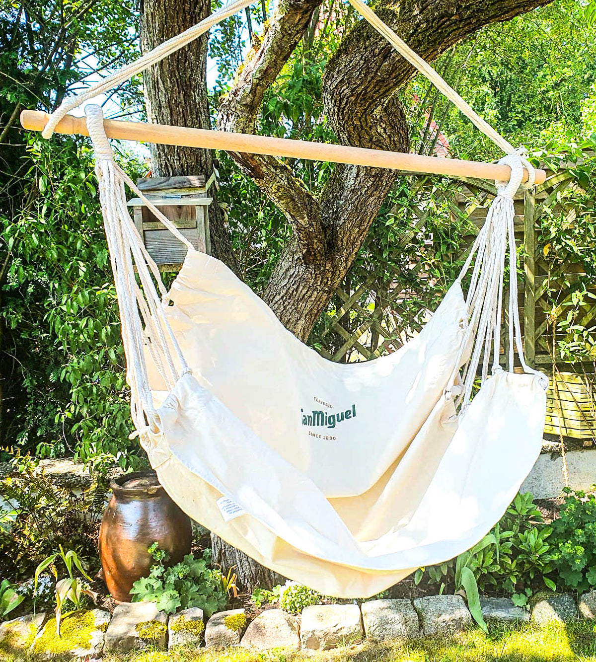 San Miguel Beer Hammock Hanging Chair Hanging Basket with 2 Pillows – View 3
