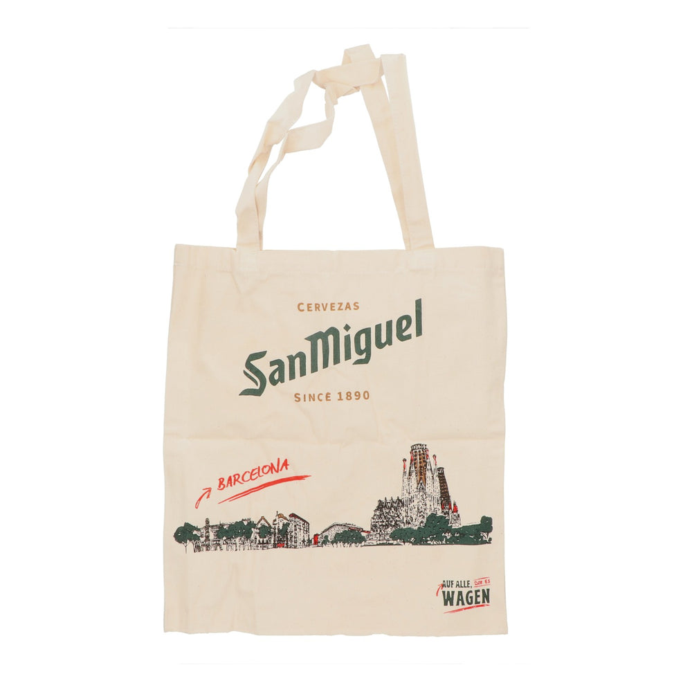 San Miguel Beer Linen Bag Jute Bag Carrier Bag Shopping Bag "Barcelona"