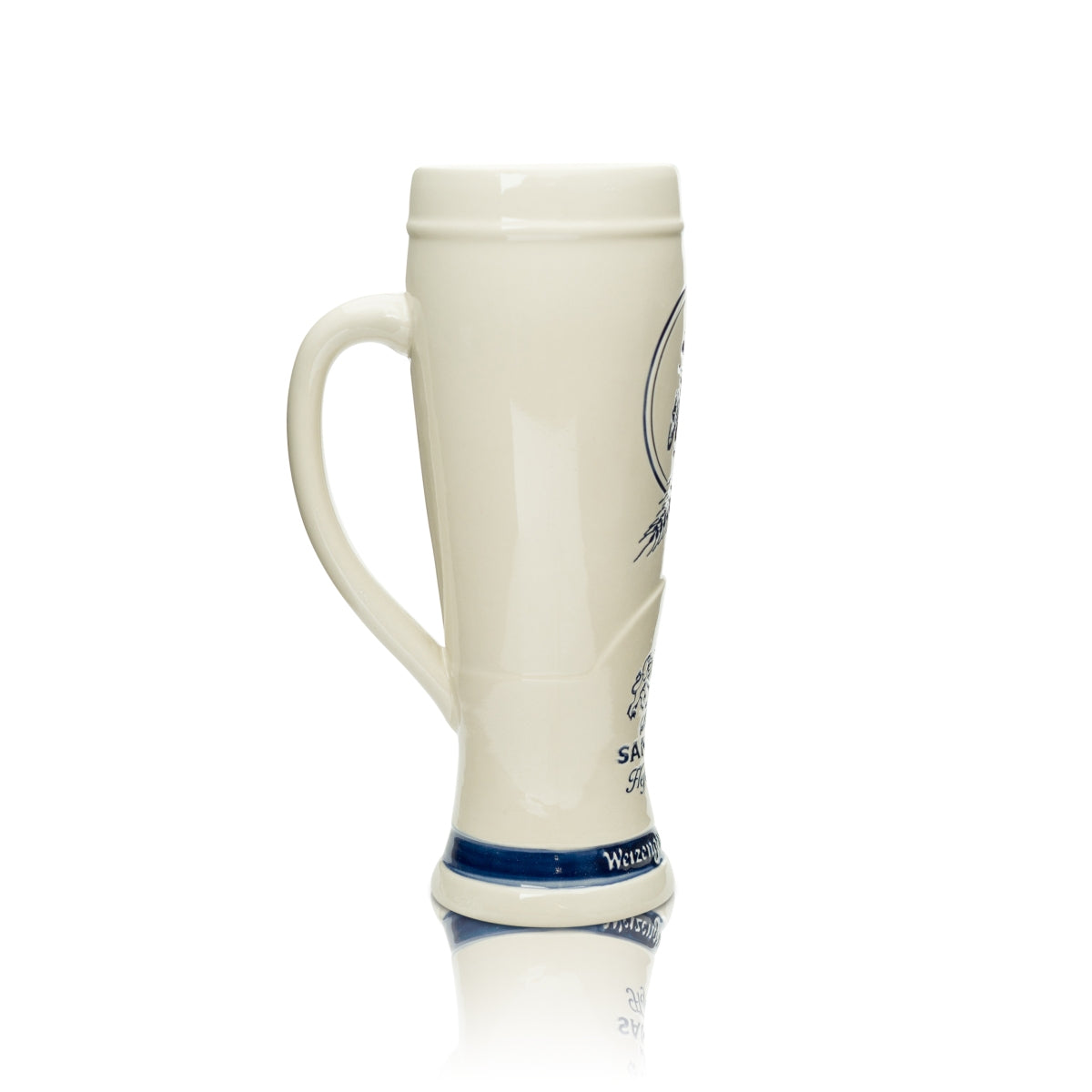 Sanwald Beer Glass 0.5l Wheat Beer Clay Relief "Cyclist" Yeast Wheat Glasses Mug – View 2