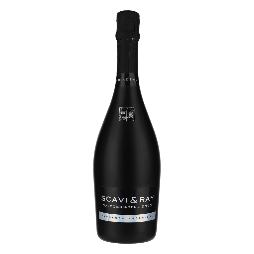 Scavi & Ray EMPTY Prosecco Show Bottle Decorative Bottle Show Bottle 0.75l Matte Black