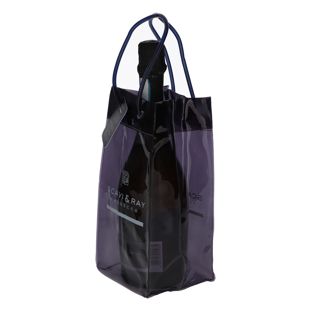 Scavi & Ray Prosecco Cool Bag Bottle Cooler with a Lacquered Finish "Icebag" Black PVC
