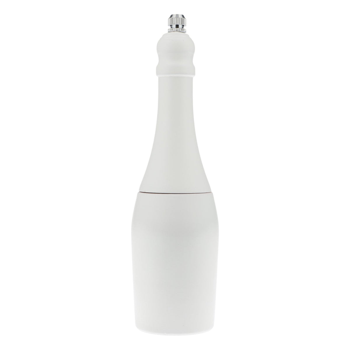 Scavi & Ray Prosecco real wood salt mill, single, in white, bottle design – View 3