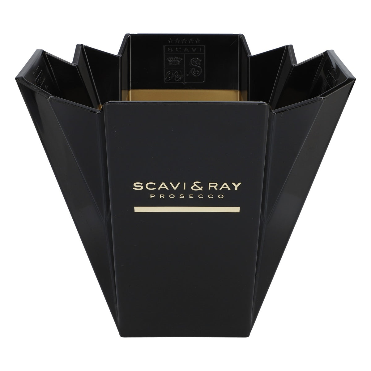 Scavi & Ray Champagne Cooler Bottle Cooler Single Black/Gold Folded Treviso